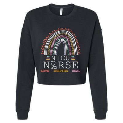 Nicu Nurse Love Inspire Heal Medicine Healthcare Gift Cropped Pullover Crew