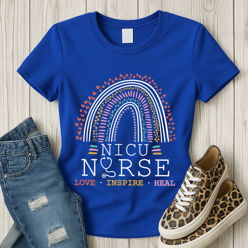 Nicu Nurse Love Inspire Heal Medicine Healthcare Gift Womens T-Shirt