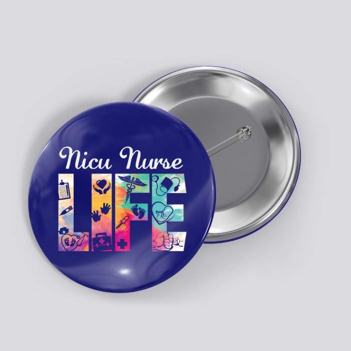 Nicu Nurse Life Watercolor Neonatal Icu Nursing Great Gift Button