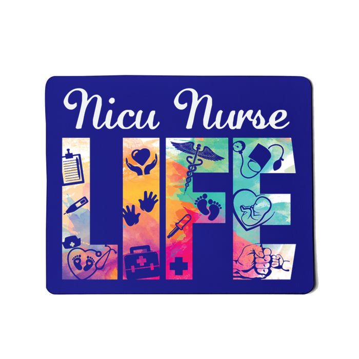 Nicu Nurse Life Watercolor Neonatal Icu Nursing Great Gift Mousepad