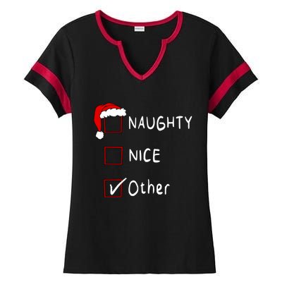 Naughty Nice List Other Funny Xmas Christmas Gift Ladies Halftime Notch Neck Tee