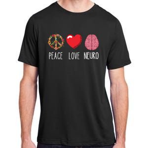 Neuro Nurse Love Peace Neuroscience Brain Nursing Lover Gift Adult ChromaSoft Performance T-Shirt