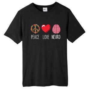 Neuro Nurse Love Peace Neuroscience Brain Nursing Lover Gift Tall Fusion ChromaSoft Performance T-Shirt