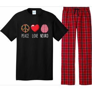 Neuro Nurse Love Peace Neuroscience Brain Nursing Lover Gift Pajama Set