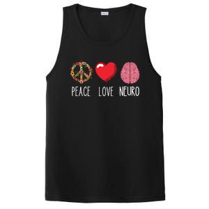 Neuro Nurse Love Peace Neuroscience Brain Nursing Lover Gift PosiCharge Competitor Tank