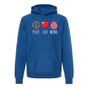 Neuro Nurse Love Peace Neuroscience Brain Nursing Lover Gift Premium Hoodie