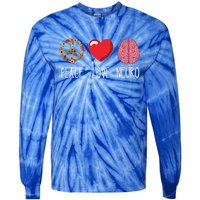 Neuro Nurse Love Peace Neuroscience Brain Nursing Lover Gift Tie-Dye Long Sleeve Shirt