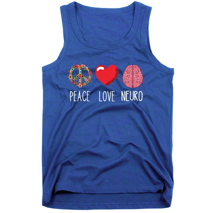 Neuro Nurse Love Peace Neuroscience Brain Nursing Lover Gift Tank Top