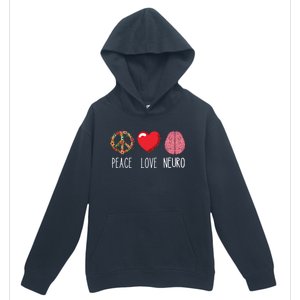 Neuro Nurse Love Peace Neuroscience Brain Nursing Lover Gift Urban Pullover Hoodie