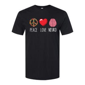 Neuro Nurse Love Peace Neuroscience Brain Nursing Lover Gift Softstyle CVC T-Shirt