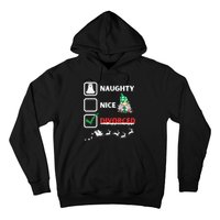 Naughty Nice List Funny Christmas Santa Gnome Hoodie