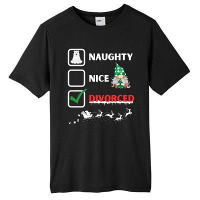 Naughty Nice List Funny Christmas Santa Gnome Tall Fusion ChromaSoft Performance T-Shirt