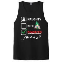 Naughty Nice List Funny Christmas Santa Gnome PosiCharge Competitor Tank