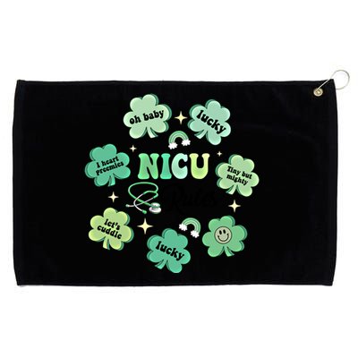 Nicu Nurse Lucky Shamrock Rainbow Happy St Patricks Day Cool Gift Grommeted Golf Towel