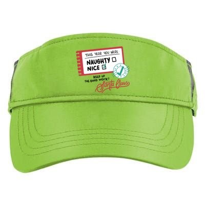 Naughty Nice List Santa Adult Drive Performance Visor