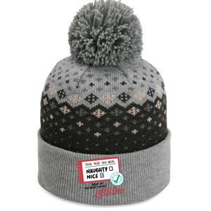 Naughty Nice List Santa The Baniff Cuffed Pom Beanie