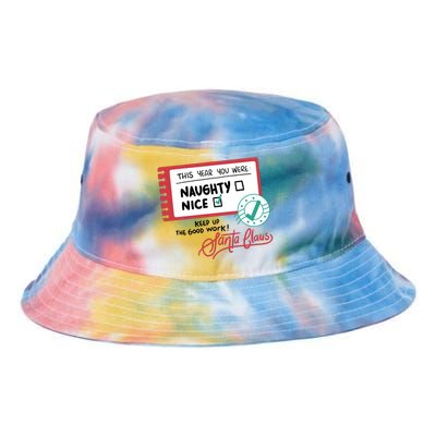 Naughty Nice List Santa Tie Dye Newport Bucket Hat