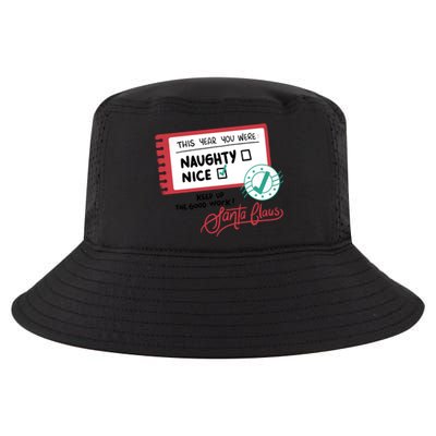 Naughty Nice List Santa Cool Comfort Performance Bucket Hat