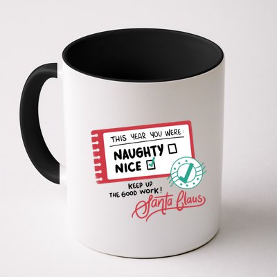 Naughty Nice List Santa Mug
