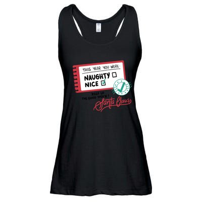 Naughty Nice List Santa Ladies Essential Flowy Tank