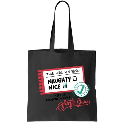 Naughty Nice List Santa Bag