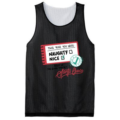 Naughty Nice List Santa Mesh Reversible Basketball Jersey Tank