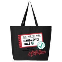 Naughty Nice List Santa 25L Jumbo Tote