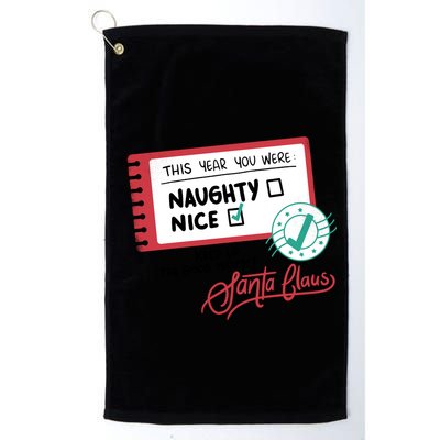 Naughty Nice List Santa Golf Towel