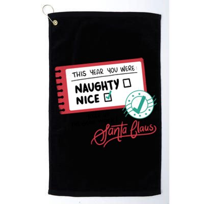 Naughty Nice List Santa Platinum Collection Golf Towel