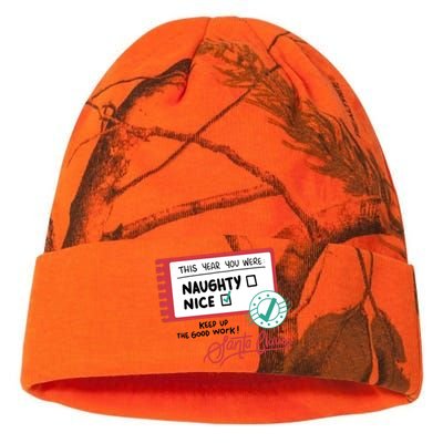 Naughty Nice List Santa Kati Licensed 12" Camo Beanie