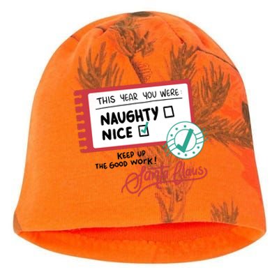 Naughty Nice List Santa Kati - Camo Knit Beanie