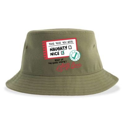 Naughty Nice List Santa Sustainable Bucket Hat