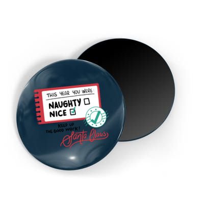 Naughty Nice List Santa Magnet