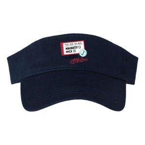 Naughty Nice List Santa Valucap Bio-Washed Visor