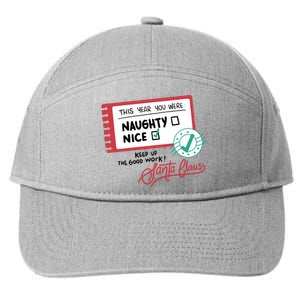 Naughty Nice List Santa 7-Panel Snapback Hat