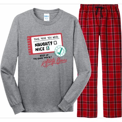 Naughty Nice List Santa Long Sleeve Pajama Set