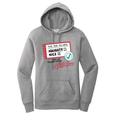 Naughty Nice List Santa Women's Pullover Hoodie