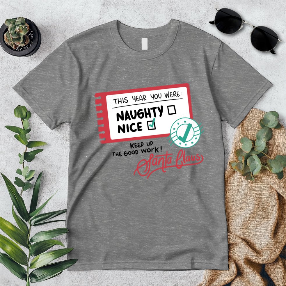 Naughty Nice List Santa Premium T-Shirt