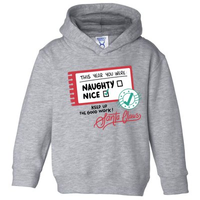 Naughty Nice List Santa Toddler Hoodie