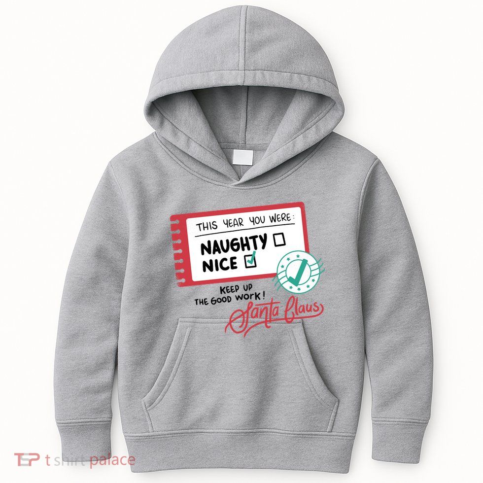 Naughty Nice List Santa Kids Hoodie