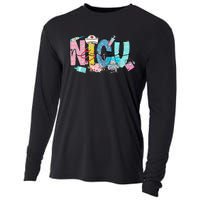 NICU Nurse L&D Neonatal Medical Groovy Cooling Performance Long Sleeve Crew