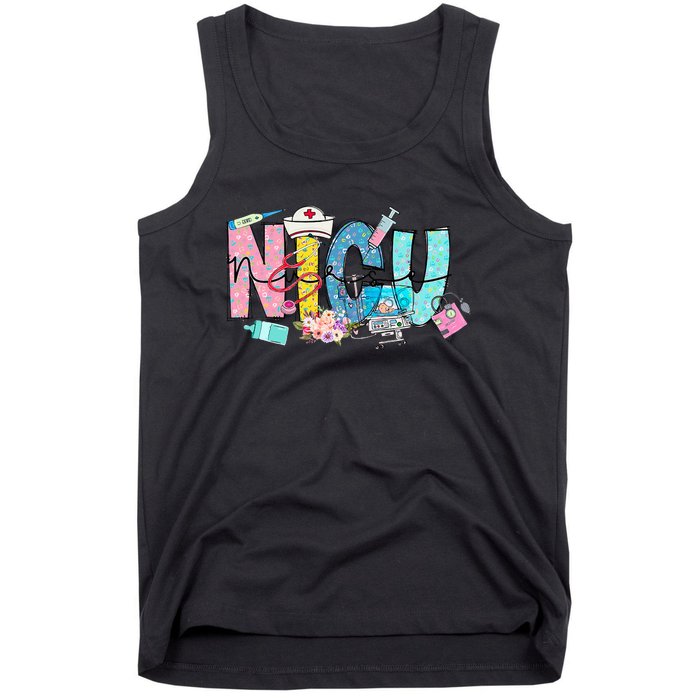 NICU Nurse L&D Neonatal Medical Groovy Tank Top