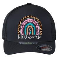 NICU Nurse Leopard Rainbow Neonatal ICU Nurse Practitioner Flexfit Unipanel Trucker Cap