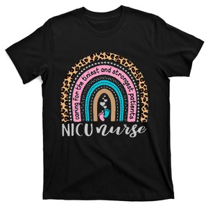 NICU Nurse Leopard Rainbow Neonatal ICU Nurse Practitioner T-Shirt