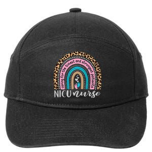 NICU Nurse Leopard Rainbow Neonatal ICU Nurse Practitioner 7-Panel Snapback Hat