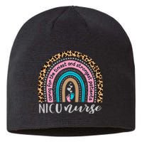 NICU Nurse Leopard Rainbow Neonatal ICU Nurse Practitioner Sustainable Beanie