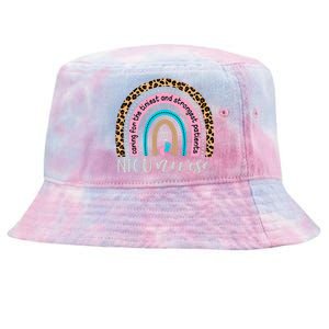 NICU Nurse Leopard Rainbow Neonatal ICU Nurse Practitioner Tie-Dyed Bucket Hat