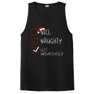 Nice Naughty Left Unsupervised Christmas List Santa Claus PosiCharge Competitor Tank