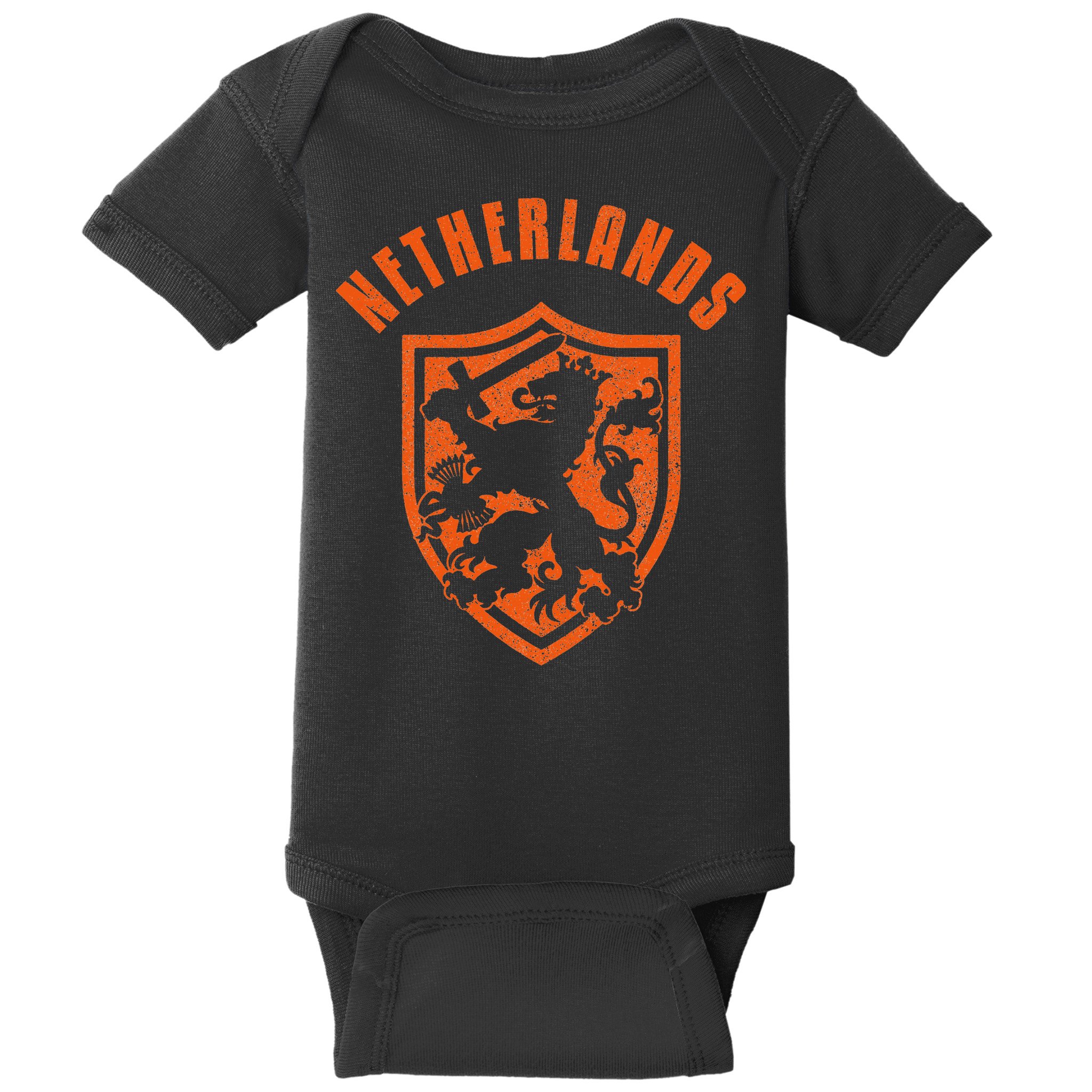 Netherlands Netherlands Lion Dutch Holland Vintage Baby Bodysuit
