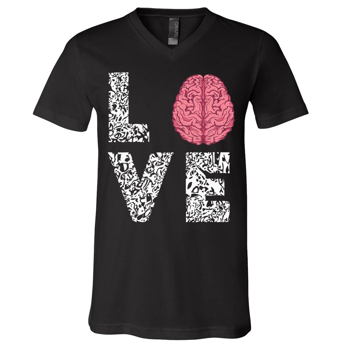 Neuro Nurse Love Brain Nurselife Neuroscience Nursing V-Neck T-Shirt